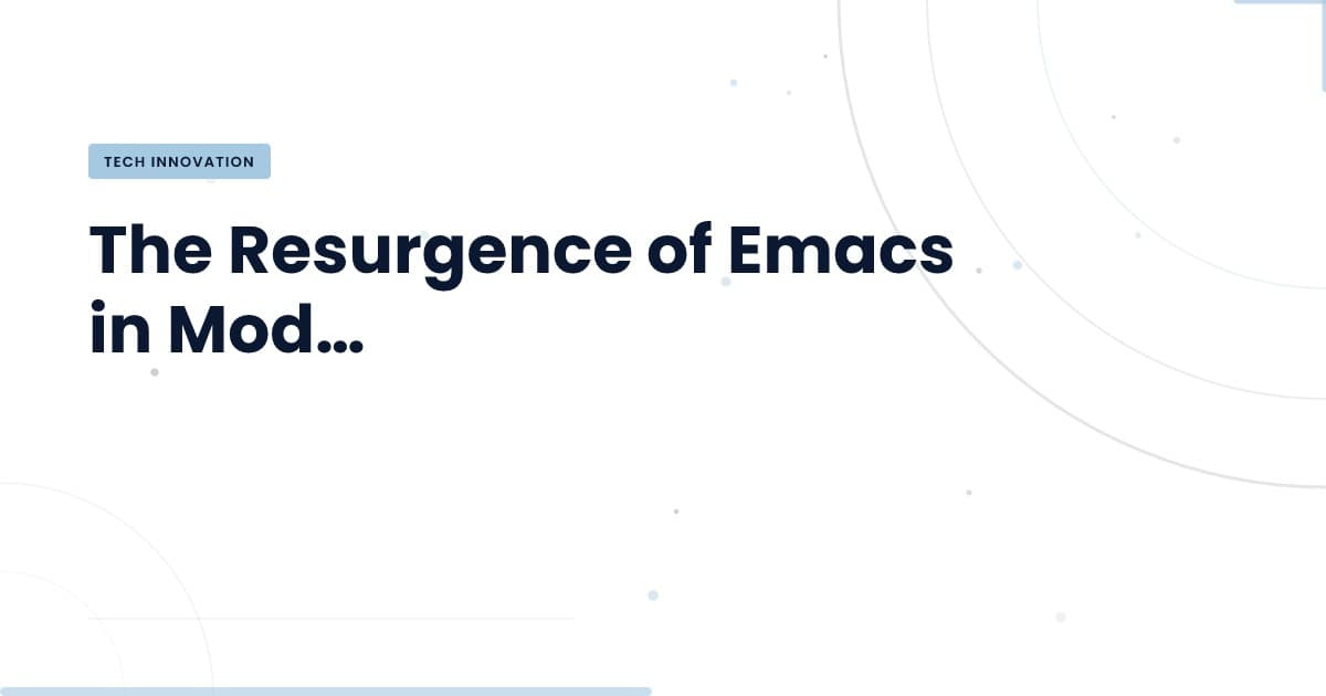 Emacs: ¿Una Herramienta Anticuada o un Clásico Resurgente?