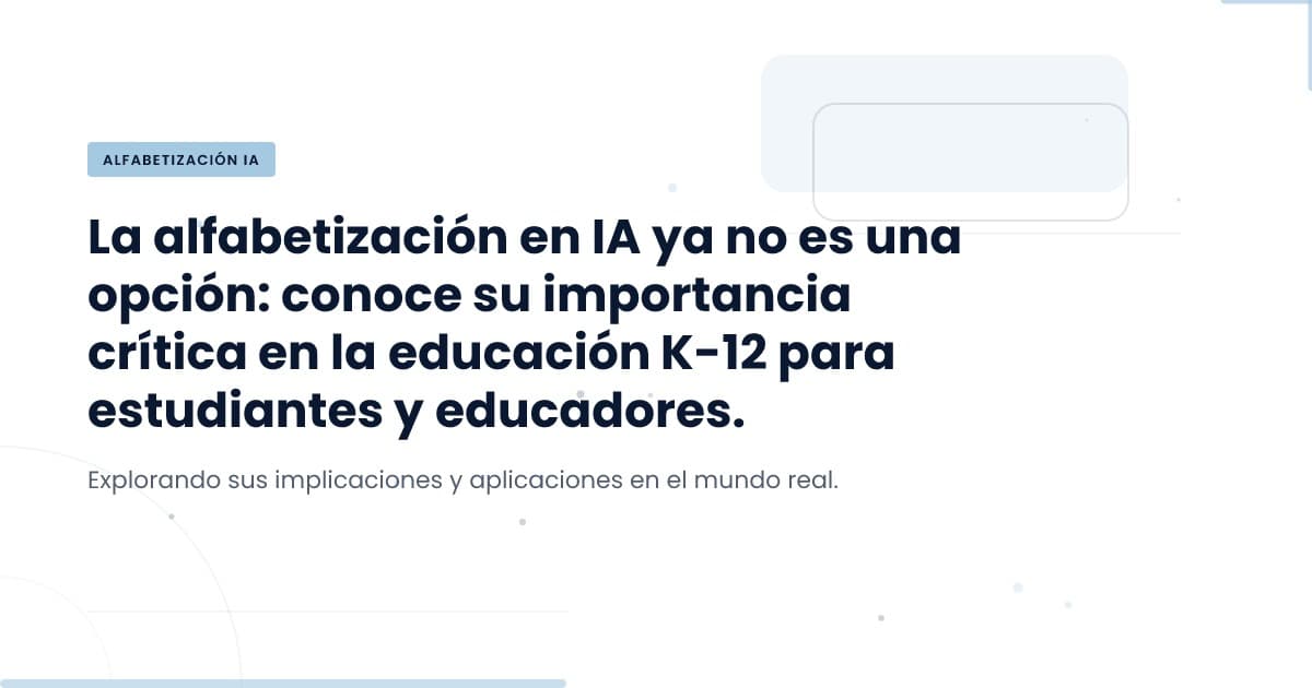 AI Literacy: Bridging Knowledge Gaps in Education