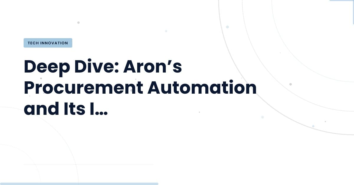 Aron’s $8M Launch: What It Means for Procurement Automation