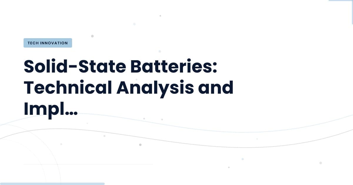 Solid-State Batteries: A Decade of Development Ahead