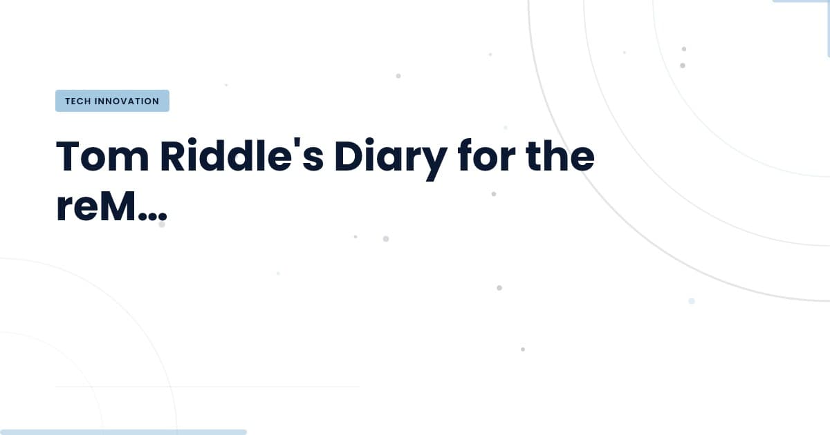 Unlocking the Secrets of Tom Riddle's Diary