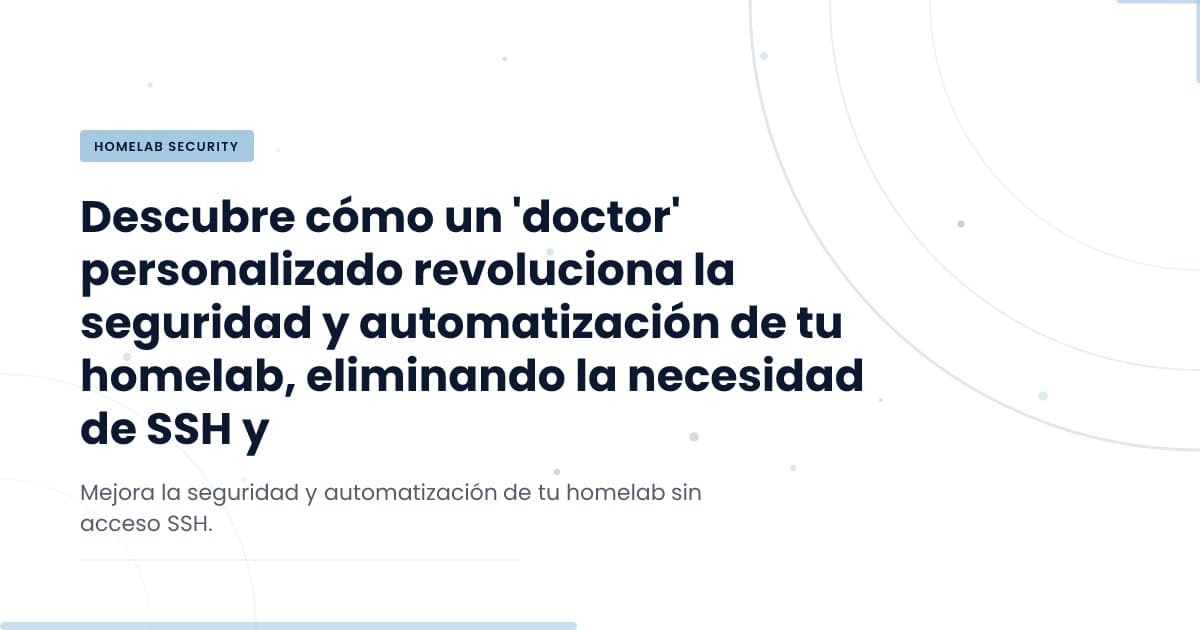 Why You Should Build a Doctor for Your Homelab