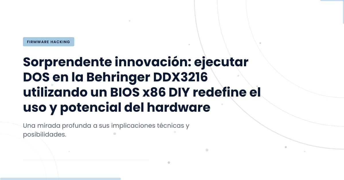 DOS en Behringers DDX3216: Innovación desde el hardware