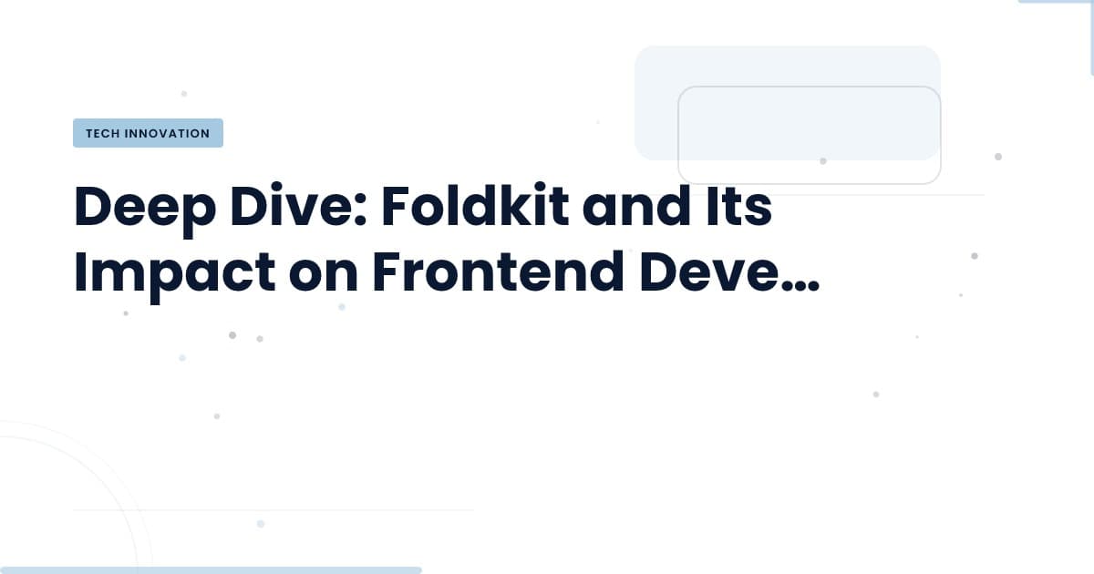 Foldkit: La Alternativa a React que Debes Conocer