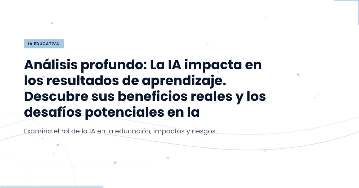 La IA en la Educación: Transformación o Simple Velocidad?
