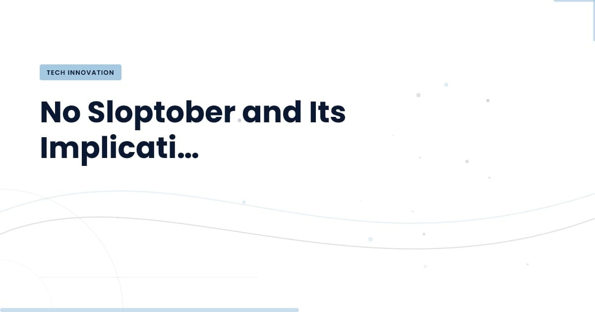No Sloptober: A Digital Detox Challenge for Developers