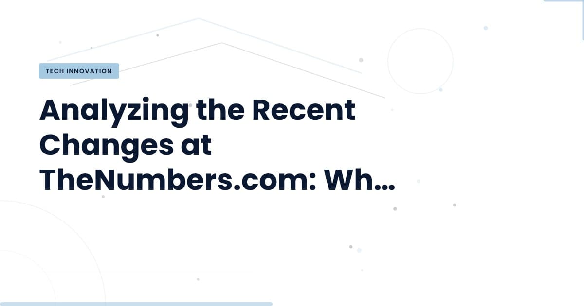 TheNumbers.com: ¿Qué sucedió y por qué deberías preocuparte?