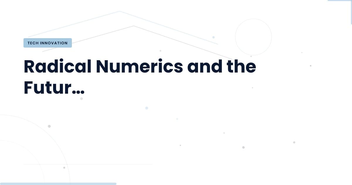 Radical Numerics: Pioneering General Biological Intelligence