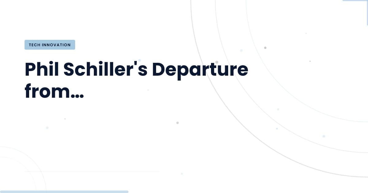 La salida de Schiller: ¿un cambio de rumbo en el App Store?