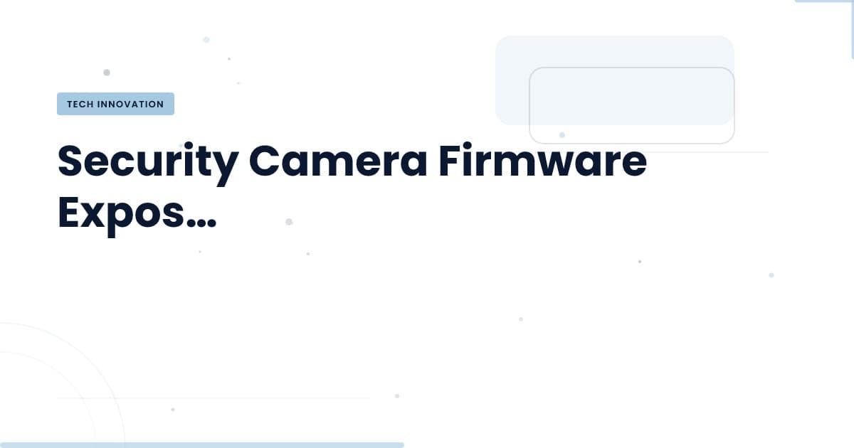 Security Risks Unveiled: GitHub Tokens in Firmware