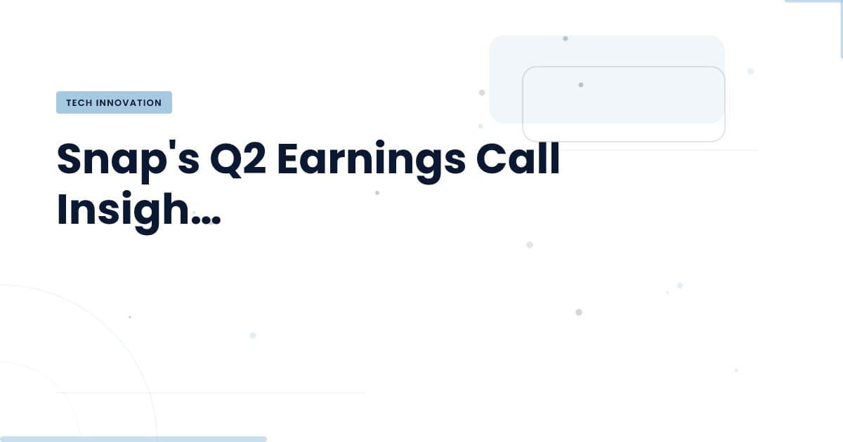 Understanding Snap's Stance on Specs and Market Readiness