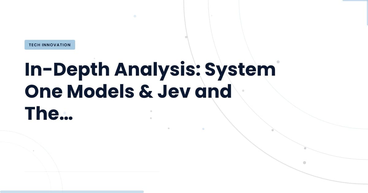 Modelos System One: la nueva infraestructura para decisiones automatizadas