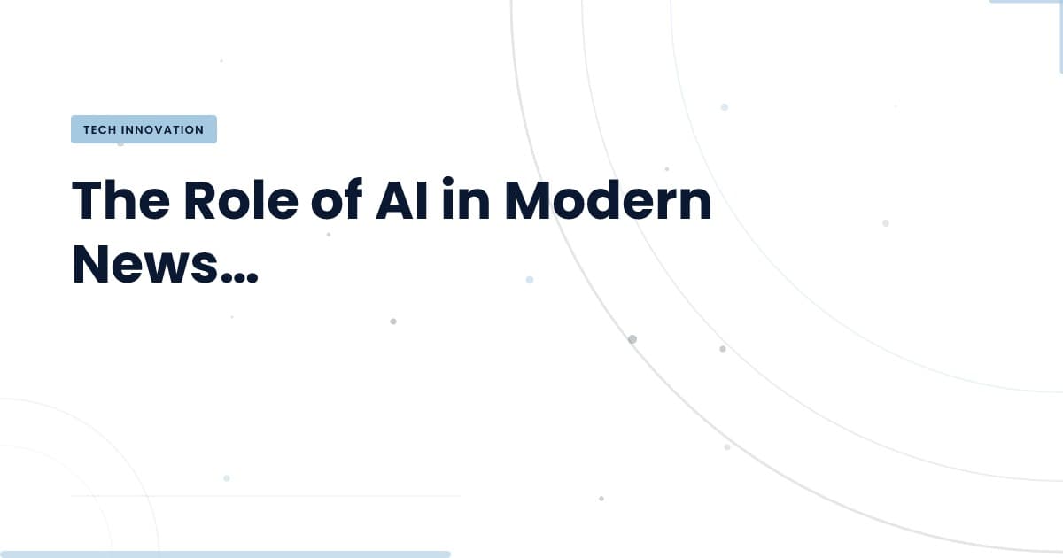 Transforming Journalism: AI's Impact on News Reporting