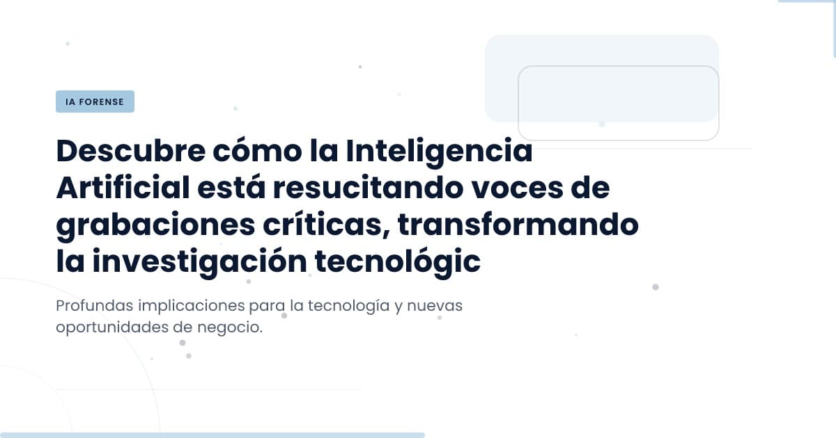 La IA resucita voces: un avance técnico sin precedentes