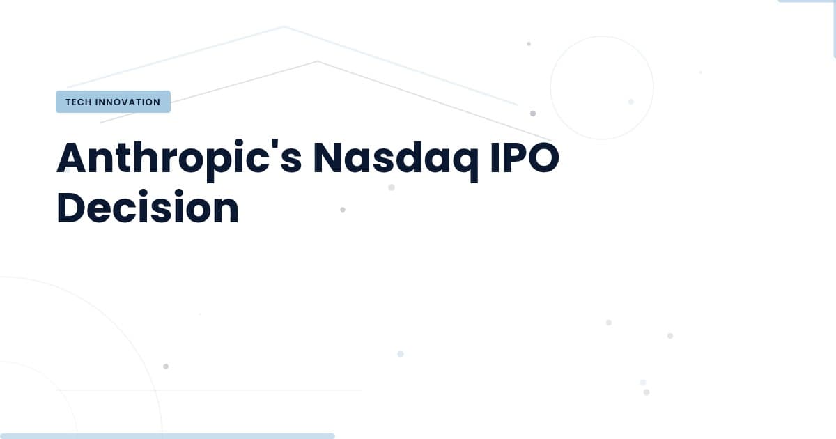 Anthropic elige Nasdaq: ¿Qué significa esto para el futuro del AI?