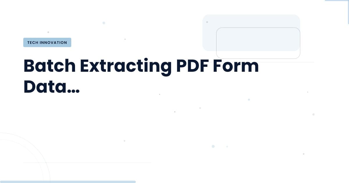 Optimiza la extracción de datos de formularios PDF con C#
