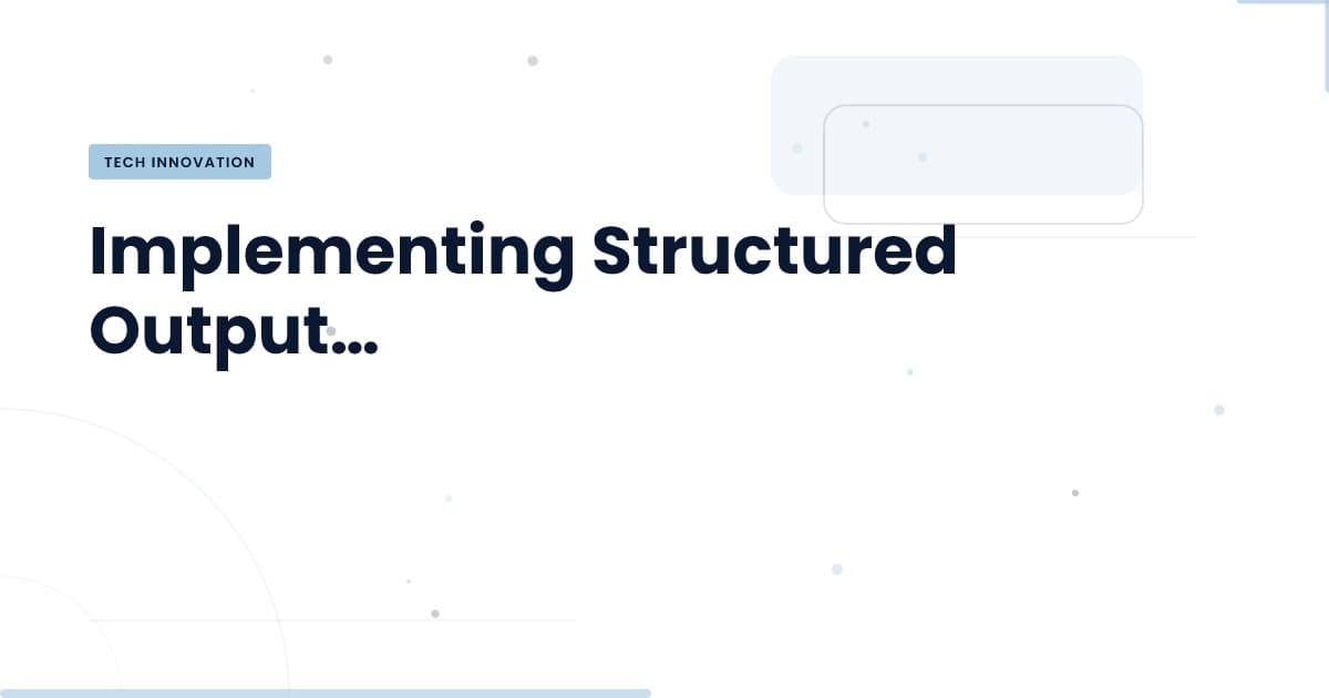 Unlocking the Potential of Structured Output with Local LLMs