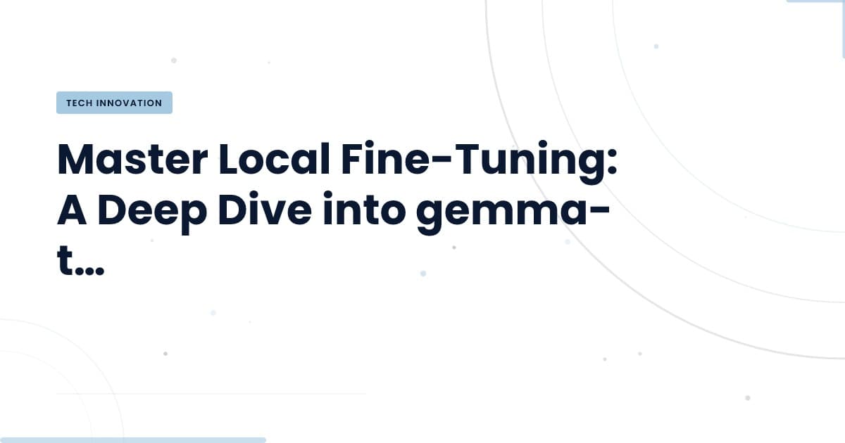 Unlocking Efficient Local Fine-Tuning with gemma-trainer