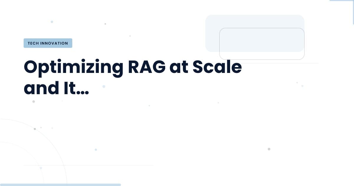 Unlocking Efficiency: Optimizing RAG at Scale
