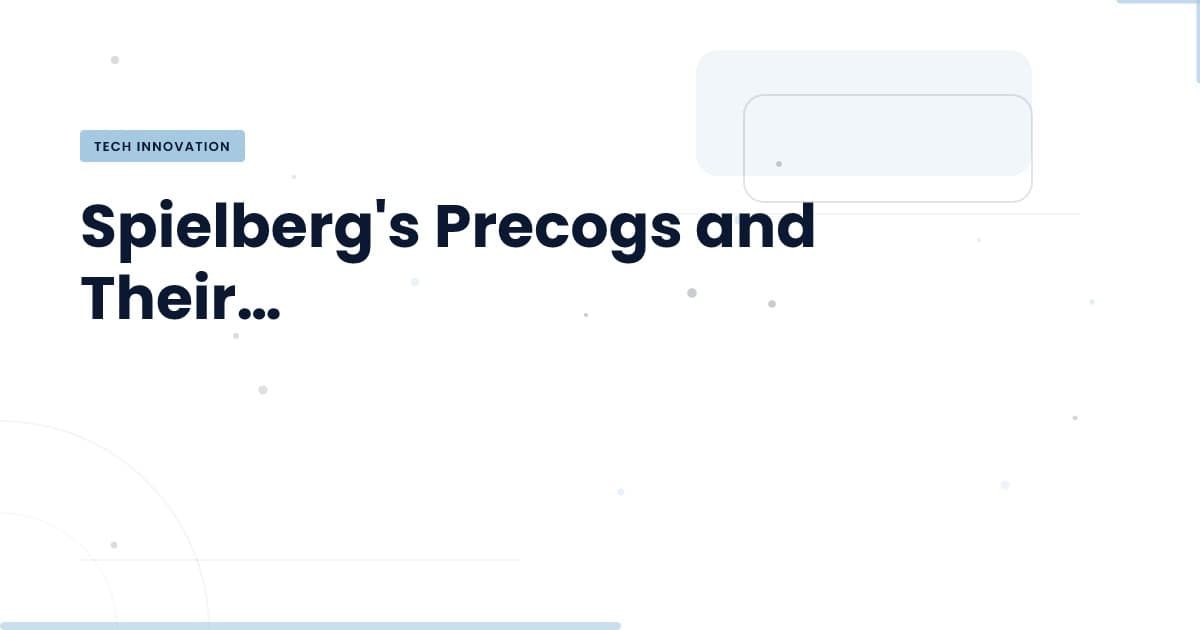How Spielberg’s Precogs Foreshadow Generative AI Today