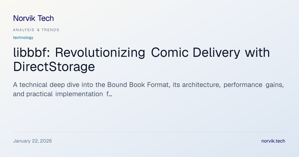 Bound Book Format (libbbf): Technical Analysis for… | Norvik Tech