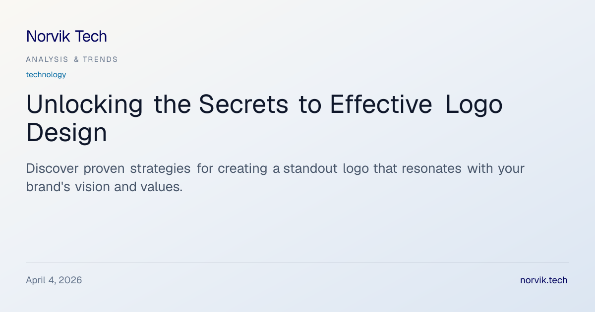 Analyzing the Best Approaches for Company Logo Des… | Norvik Tech