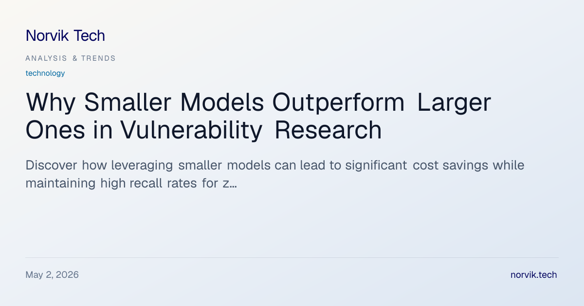 The Cost-to-Recall Advantage of Smaller Models in… | Norvik Tech