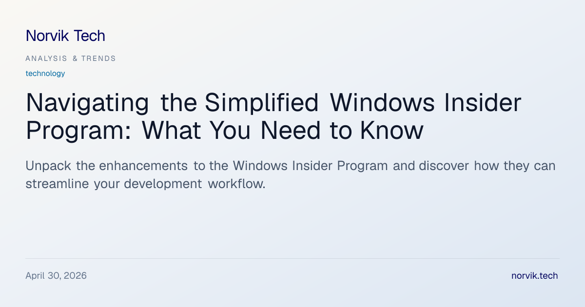 Technical Analysis: Simplifying the Windows Inside… | Norvik Tech