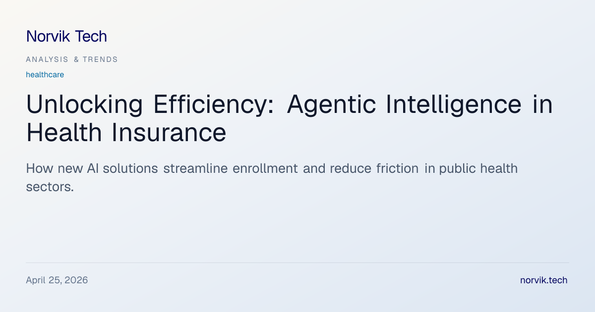 Analyzing Agentic Enterprise Intelligence in Healt… | Norvik Tech